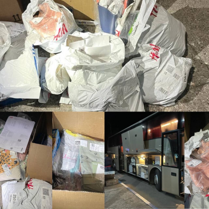 Au incercat sa intre in tara cu haine de brand si marfuri de larg consum. Doua persoane - retinute la vama Leuseni - FOTO