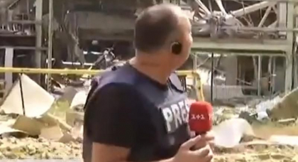 Corespondent de razboi in tara ta. Un jurnalist ucrainean a transmis in direct un atac cu racheta - VIDEO