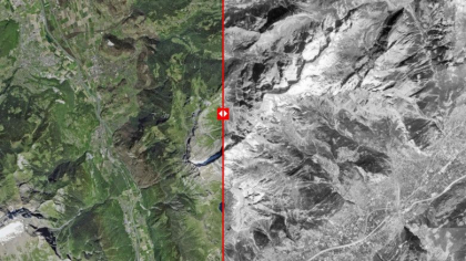 Imagini din satelit. Zapada din Alpi dispare rapid, tendinta este ingrijoratoare
