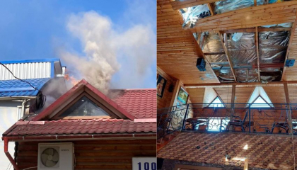 Incediu, la Orhei. Acoperisul unui magazin a luat foc. 25  de persoane se aflau in interior - FOTO/VIDEO  Incediu, la Orhei. Acoperisul unui magazin a luat foc. 25  de persoane se aflau in interior - FOTO/VIDEO