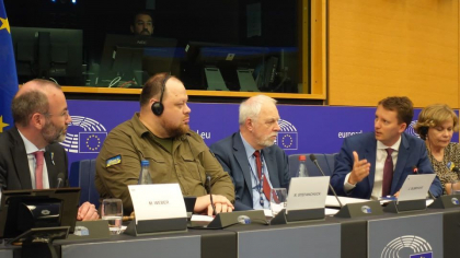 Siegfried Muresan a cerut astazi presedintelui Radei Ucrainene, din Parlamentul European, sa sprijine acordarea statutului de stat candidat Republicii Moldova Siegfried Muresan a cerut astazi presedintelui Radei Ucrainene, din Parlamentul European, sa sprijine acordarea statutului de stat candidat Republicii Moldova