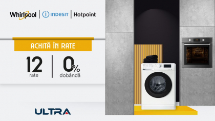 ULTRA: Achita toata tehnica Whirlpool, Indesit si Hotpoint in 12 rate cu 0% dobanda ULTRA: Achita toata tehnica Whirlpool, Indesit si Hotpoint in 12 rate cu 0% dobanda
