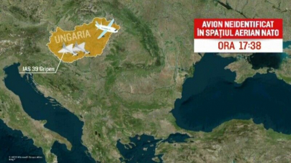 Un avion civil neidentificat a strabatut spatiul aerian al Romaniei. A ignorat toate apelurile Un avion civil neidentificat a strabatut spatiul aerian al Romaniei. A ignorat toate apelurile