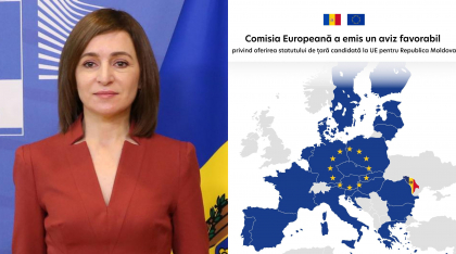 Maia Sandu, despre propunerea Comisiei Europene ca Moldova sa devina tara candidata pentru aderarea la UE: „Aceasta opinie consolideaza aspiratiile noastre europene”
