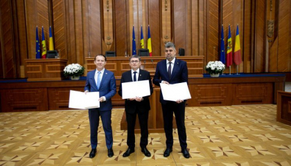 Declaratia comuna a Parlamentelor Romaniei si Republicii Moldova - semnata de catre Igor Grosu, Florin Citu si Marcel Ciolacu - FOTO