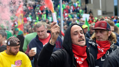 Protest masiv in Belgia, din cauza cresterii preturilor. Toate zborurile de pe Aeroportul din Bruxelles au fost anulate - FOTO