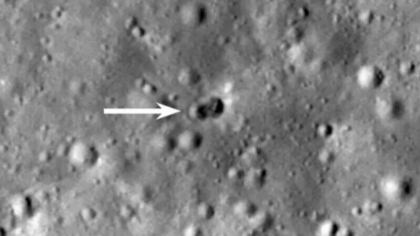 Un „corp misterios de racheta” s-a prabusit pe Luna si a facut un „crater dublu” - FOTO