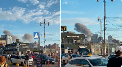 Capitala Ucrainei, lovita de rachete. Mai multe explozii au zguduit duminica dimineata Kievul
