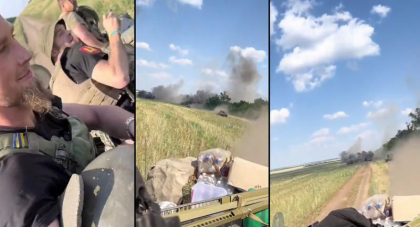 Cum se vad bombardamentele rusesti din interiorul unei coloane blindate a ucrainenilor. Soldatii nu par foarte ingrijorati - VIDEO Cum se vad bombardamentele rusesti din interiorul unei coloane blindate a ucrainenilor. Soldatii nu par foarte ingrijorati - VIDEO