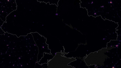 Razboiul a scufundat Ucraina intr-o mare de intuneric. Stralucitoarele orase de acum patru luni nu se mai vad deloc din satelit - GALERIE FOTO