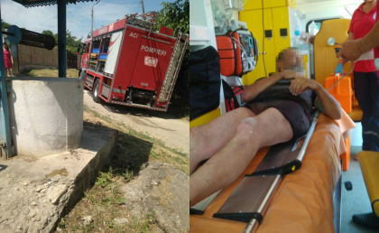 Clipe de groaza pentru un barbat din Hincesti. A fost transportat de urgenta la spital, dupa ce a cazut intr-o fantana - FOTO Clipe de groaza pentru un barbat din Hincesti. A fost transportat de urgenta la spital, dupa ce a cazut intr-o fantana - FOTO