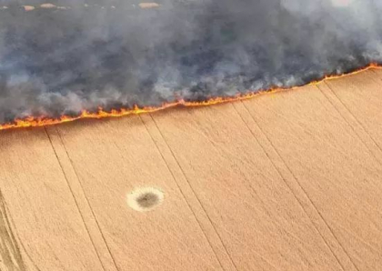Ucraina acuza armata rusa ca a incendiat culturi intregi de cereale