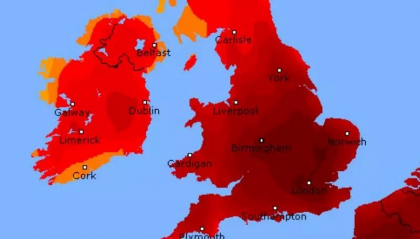 Luni ar putea fi cea mai calda zi de cand se fac masuratori meteo in Marea Britanie - Prognozele indica 41 de grade Luni ar putea fi cea mai calda zi de cand se fac masuratori meteo in Marea Britanie - Prognozele indica 41 de grade