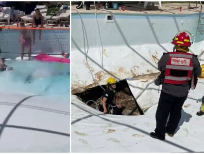 Momentul in care un crater se deschide in piscina si vartejul de apa inghite un om, la o petrecere cu 50 de invitati, in Israel - VIDEO Momentul in care un crater se deschide in piscina si vartejul de apa inghite un om, la o petrecere cu 50 de invitati, in Israel - VIDEO