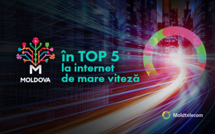 Moldova in top 5 la nivel mondial privind accesul la internet de mare viteza. Contributia Moldtelecom