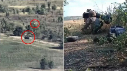 Noi imagini clare cu un atac Javelin: Cum urca racheta inainte de a lovi in plin un blindat rusesc - VIDEO Noi imagini clare cu un atac Javelin: Cum urca racheta inainte de a lovi in plin un blindat rusesc - VIDEO