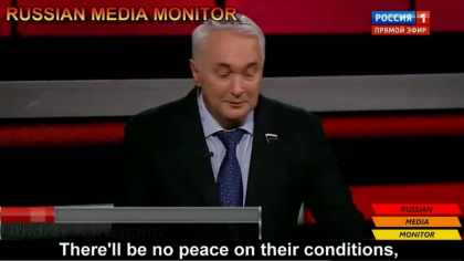 Alt delir la televiziunile rusesti: „Nu va fi semnat niciodata un acord de pace sub conditille Ucrainei. Putin va folosi pana si jucariile pentru copii drept arma” - VIDEO