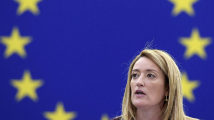 Roberta Metsola promite Ucrainei „sprijin la fiecare pas” pentru integrarea in UE: „Tara isi are locul alaturi de noi”
