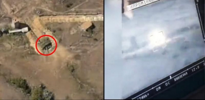 Lovitura inter-arme a ucrainenilor: Un tanc rusesc este distrus printr-o colaborare intre fortele de drone si soldatii de la sol  - VIDEO 
