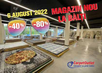 Carpet Outlet Balti - acum si mai aproape de Tine! Al cincilea magazin, cel mai mare, va fi deschis sambata la Balti