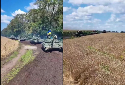 Cum arata o coloana de tancuri T-72M1 primite de soldatii ucraineni din Polonia - VIDEO Cum arata o coloana de tancuri T-72M1 primite de soldatii ucraineni din Polonia - VIDEO
