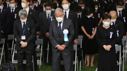 Aflat la Hiroshima, seful ONU face apel la liderii lumii sa retraga armele nucleare: Omenirea se joaca cu un pistol incarcat Aflat la Hiroshima, seful ONU face apel la liderii lumii sa retraga armele nucleare: Omenirea se joaca cu un pistol incarcat