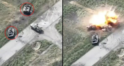 Noi imagini greu de inteles: De ce ignora blindatele rusesti un pericol iminent - VIDEO Noi imagini greu de inteles: De ce ignora blindatele rusesti un pericol iminent - VIDEO