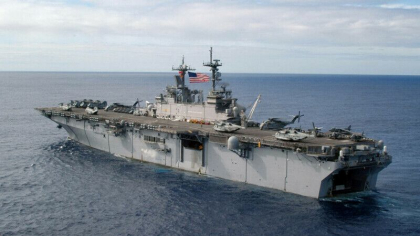 Una dintre cele mai mari nave de razboi americane a sosit in Lituania - Video
Una dintre cele mai mari nave de razboi americane a sosit in Lituania - Video