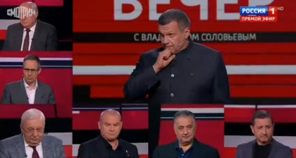 Ultimul acces de furie al lui Vladimir Soloviov i-a uimit inclusiv pe invitatii din emisiunea sa - VIDEO Ultimul acces de furie al lui Vladimir Soloviov i-a uimit inclusiv pe invitatii din emisiunea sa - VIDEO