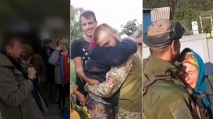 Momente emotionante, filmate in localitatile eliberate de armata ucraineana -VIDEO