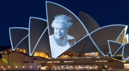 Portretul reginei, proiectat pe Opera din Sydney. Imagini spectaculoase cu una din cele mai celebre cladiri din lume - FOTO