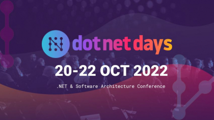 Dotnetdays - una dintre cele mai mari conferinte de .NET din regiune revine in format fizic intre 20 - 22 Octombrie 2022 Dotnetdays - una dintre cele mai mari conferinte de .NET din regiune revine in format fizic intre 20 - 22 Octombrie 2022