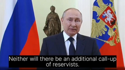  Cum le-a promis Vladimir Putin femeilor din Rusia ca nu va decreta mobilizarea: Doar soldatii profesionisti merg la razboi - VIDEO
