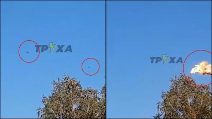 Momentul cand o drona kamikaze iraniana lansata de rusi e interceptata de o racheta trasa de ucraineni - VIDEO Momentul cand o drona kamikaze iraniana lansata de rusi e interceptata de o racheta trasa de ucraineni - VIDEO