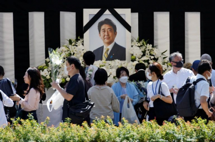 Mesajul Nataliei Gavrilita la inmormantarea fostului premier din Japonia: „Condoleante doamnei Abe Akie”