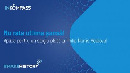 Nu rata ultima sansa! Aplica pentru un stagiu platit la Philip Morris Moldova! Nu rata ultima sansa! Aplica pentru un stagiu platit la Philip Morris Moldova!