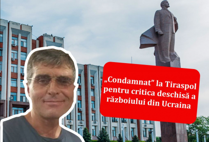 Un barbat din regiunea transnistreana - condamnat de asa-zisele autoritati de la Tiraspol, dupa ce a criticat razboiului din Ucraina Un barbat din regiunea transnistreana - condamnat de asa-zisele autoritati de la Tiraspol, dupa ce a criticat razboiului din Ucraina