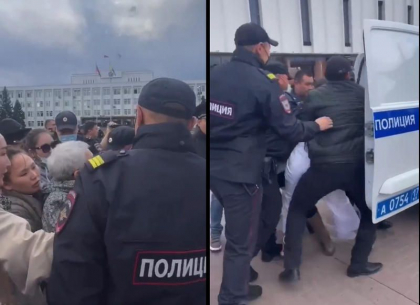 Proteste anti-mobilizare si in regiunea natala a lui Serghei Soigu, unde e privit ca reincarnarea unei capetenii mongole - VIDEO