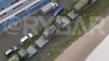 Un convoi care transporta echipament pentru fortele nucleare ale Rusiei a fost observat in miscare