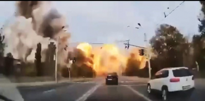 Explozie uriasa in centrul orasului Dnipro in timpul atacului rusesc cu rachete - VIDEO 