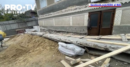 Un barbat din Hincesti a ramas blocat sub o placa de beton, in timp ce efectua lucrari de reparatie la balconul propriei case