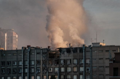 Momentul in care dronele kamikaze ataca Kievul. Mai multe cladiri din oras au fost lovite - FOTO/VIDEO 