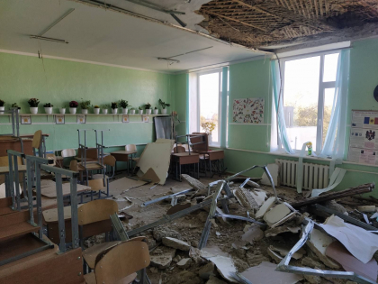 Cum arata clasa in care a cazut tavanul peste copiii din clasa I, la Anenii Noi - FOTO