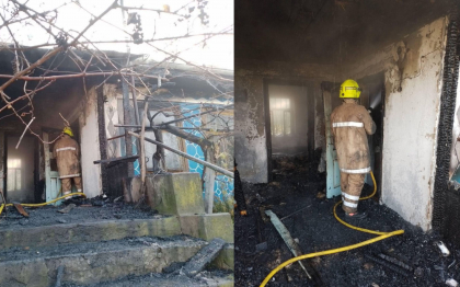 Cadavrul unei femei de 96 de ani - gasit carbonizat in propria casa, in urma unui incendiu, la Nisporeni. Precizarile IGSU

