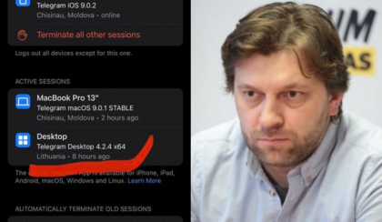 I-a fost spart contul de Telegram. Deputat PAS: „Sa nu uitam ca suntem si noi in razboi. In unul hibrid, in care FSB chiar daca e foarte ocupat cu Ucraina mai au resurse si pe noi” I-a fost spart contul de Telegram. Deputat PAS: „Sa nu uitam ca suntem si noi in razboi. In unul hibrid, in care FSB chiar daca e foarte ocupat cu Ucraina mai au resurse si pe noi”