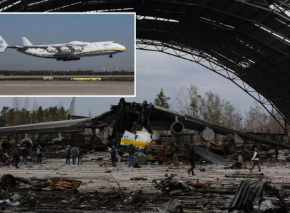 Ucrainenii reconstruiesc intr-o locatie secreta cel mai mare avion din lume, distrus de rusi pe 24 februarie, pe un aeroport de langa Kiev