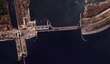 Imagini din satelit. Daune noi la barajul Nova Kahovka de langa Herson dupa retragerea Rusiei - FOTO Imagini din satelit. Daune noi la barajul Nova Kahovka de langa Herson dupa retragerea Rusiei - FOTO
