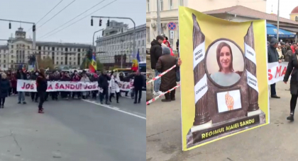 Membrii si simpatizantii partidului SOR au iesit din nou la protest. Acestia cer demisia presedintelui Maia Sandu si a procurorului general interimar, Ion Munteanu - VIDEO Membrii si simpatizantii partidului SOR au iesit din nou la protest. Acestia cer demisia presedintelui Maia Sandu si a procurorului general interimar, Ion Munteanu - VIDEO
