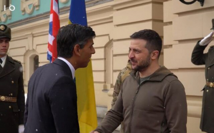 Premierul britanic Rishi Sunak s-a intalnit, la Kiev, cu presedintele Zelenski Premierul britanic Rishi Sunak s-a intalnit, la Kiev, cu presedintele Zelenski