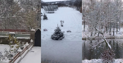 A nins in nordul tarii. Imagini de poveste - surprinse de internauti, la Floresti si Balti. Ce spun meteorologii - FOTO/VIDEO